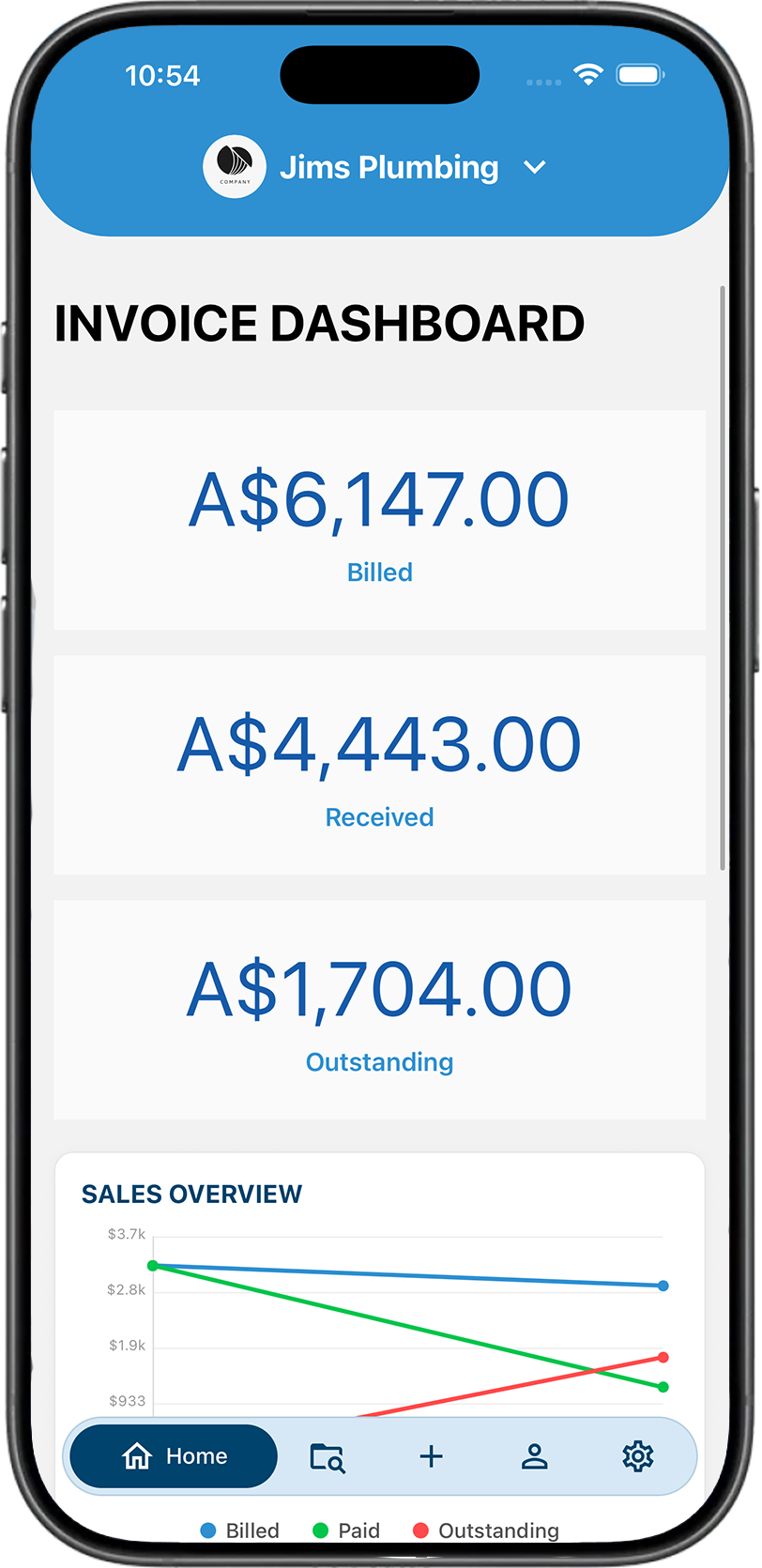 Enabill mobile invoicing app